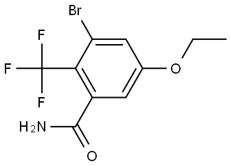 3-Bromo-5-ethoxy-2-(trifluoromethyl)benzamide 结构式