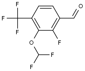 3-(difluoromethoxy)-2-fluoro-4-(trifluoromethyl)benzaldehyde 结构式