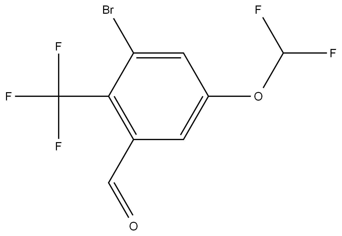 3-Bromo-5-(difluoromethoxy)-2-(trifluoromethyl)benzaldehyde 结构式