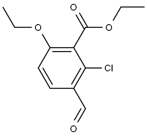 Ethyl 2-chloro-6-ethoxy-3-formylbenzoate 结构式