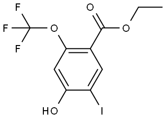 Ethyl 4-hydroxy-5-iodo-2-(trifluoromethoxy)benzoate 结构式