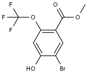 Methyl 5-bromo-4-hydroxy-2-(trifluoromethoxy)benzoate 结构式