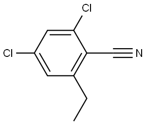 2,4-Dichloro-6-ethylbenzonitrile 结构式