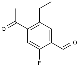 4-acetyl-5-ethyl-2-fluorobenzaldehyde 结构式