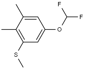 5-(Difluoromethoxy)-1,2-dimethyl-3-(methylthio)benzene 结构式