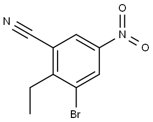 3-bromo-2-ethyl-5-nitrobenzonitrile 结构式
