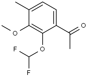 1-[2-(Difluoromethoxy)-3-methoxy-4-methylphenyl]ethanone 结构式