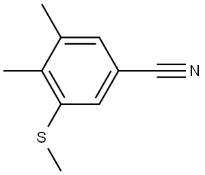 3,4-Dimethyl-5-(methylthio)benzonitrile 结构式