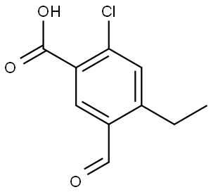 2-Chloro-4-ethyl-5-formylbenzoic acid 结构式