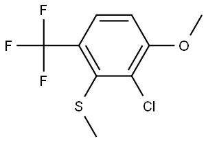 2-Chloro-1-methoxy-3-(methylthio)-4-(trifluoromethyl)benzene 结构式