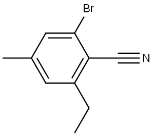 2-Bromo-6-ethyl-4-methylbenzonitrile 结构式