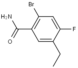 2-Bromo-5-ethyl-4-fluorobenzamide 结构式