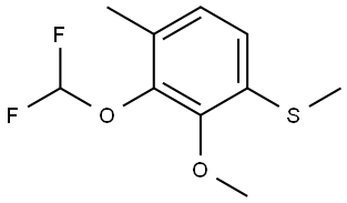 2-(Difluoromethoxy)-3-methoxy-1-methyl-4-(methylthio)benzene 结构式
