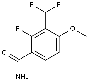 3-(Difluoromethyl)-2-fluoro-4-methoxybenzamide 结构式
