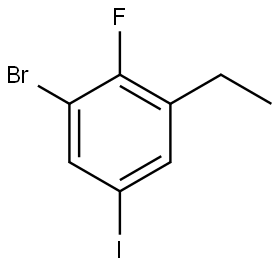 1-Bromo-3-ethyl-2-fluoro-5-iodobenzene 结构式