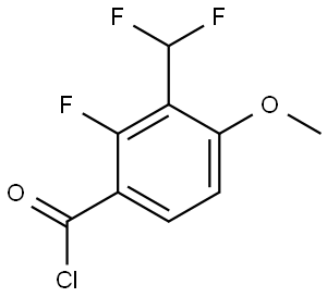 3-(Difluoromethyl)-2-fluoro-4-methoxybenzoyl chloride 结构式