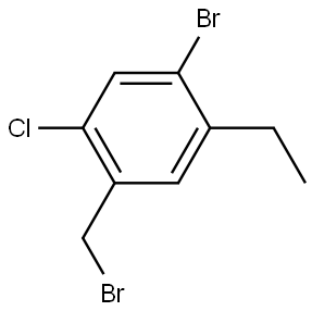 1-Bromo-4-(bromomethyl)-5-chloro-2-ethylbenzene 结构式