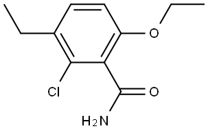 2-Chloro-6-ethoxy-3-ethylbenzamide 结构式