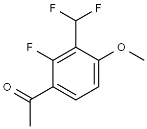 1-[3-(Difluoromethyl)-2-fluoro-4-methoxyphenyl]ethanone 结构式