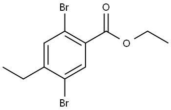 Ethyl 2,5-dibromo-4-ethylbenzoate 结构式