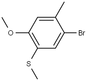 (5-Bromo-2-methoxy-4-methylphenyl)(methyl)sulfane 结构式