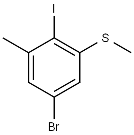 (5-bromo-2-iodo-3-methylphenyl)(methyl)sulfane 结构式