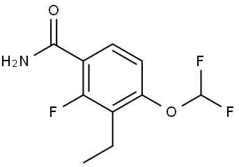 4-(Difluoromethoxy)-3-ethyl-2-fluorobenzamide 结构式