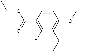 Ethyl 4-ethoxy-3-ethyl-2-fluorobenzoate 结构式