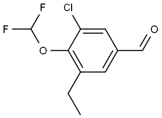 3-Chloro-4-(difluoromethoxy)-5-ethylbenzaldehyde 结构式
