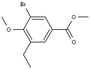 Methyl 3-bromo-5-ethyl-4-methoxybenzoate 结构式