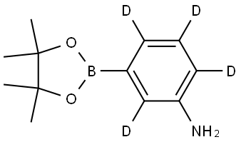 3-(4,4,5,5-tetramethyl-1,3,2-dioxaborolan-2-yl)benzen-2,4,5,6-d4-amine 结构式