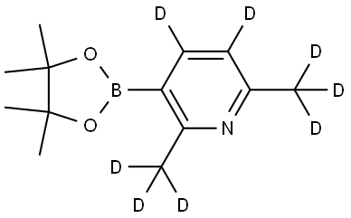 2,6-bis(methyl-d3)-3-(4,4,5,5-tetramethyl-1,3,2-dioxaborolan-2-yl)pyridine-4,5-d2 结构式