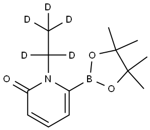 1-(ethyl-d5)-6-(4,4,5,5-tetramethyl-1,3,2-dioxaborolan-2-yl)pyridin-2(1H)-one 结构式