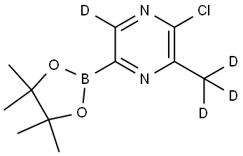 2-chloro-3-(methyl-d3)-5-(4,4,5,5-tetramethyl-1,3,2-dioxaborolan-2-yl)pyrazine-6-d 结构式