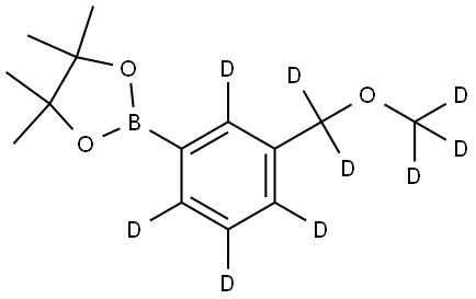 2-(3-((methoxy-d3)methyl-d2)phenyl-2,4,5,6-d4)-4,4,5,5-tetramethyl-1,3,2-dioxaborolane 结构式