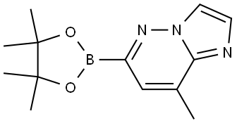 8-甲基咪唑并[1,2-b]哒嗪-6-硼酸频哪醇酯 结构式