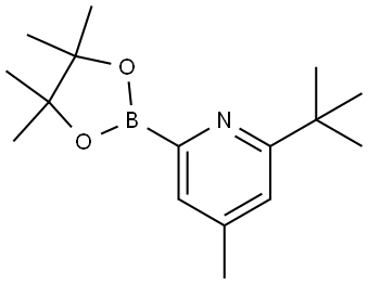 2-(tert-butyl)-4-methyl-6-(4,4,5,5-tetramethyl-1,3,2-dioxaborolan-2-yl)pyridine 结构式