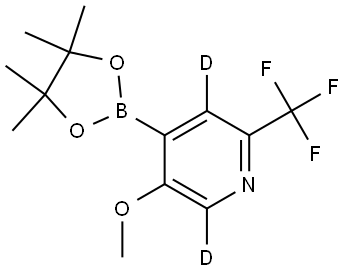 5-methoxy-4-(4,4,5,5-tetramethyl-1,3,2-dioxaborolan-2-yl)-2-(trifluoromethyl)pyridine-3,6-d2 结构式