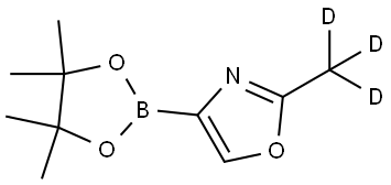 2-(methyl-d3)-4-(4,4,5,5-tetramethyl-1,3,2-dioxaborolan-2-yl)oxazole 结构式