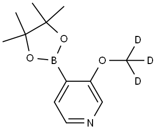 3-(methoxy-d3)-4-(4,4,5,5-tetramethyl-1,3,2-dioxaborolan-2-yl)pyridine 结构式