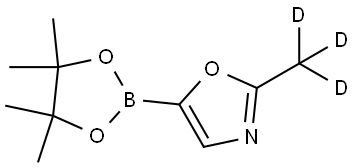 2-(methyl-d3)-5-(4,4,5,5-tetramethyl-1,3,2-dioxaborolan-2-yl)oxazole 结构式