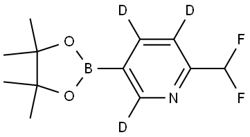 2-(difluoromethyl)-5-(4,4,5,5-tetramethyl-1,3,2-dioxaborolan-2-yl)pyridine-3,4,6-d3 结构式