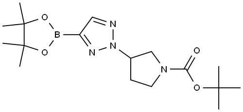 tert-butyl 3-(4-(4,4,5,5-tetramethyl-1,3,2-dioxaborolan-2-yl)-2H-1,2,3-triazol-2-yl)pyrrolidine-1-carboxylate 结构式