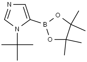 1-(tert-butyl)-5-(4,4,5,5-tetramethyl-1,3,2-dioxaborolan-2-yl)-1H-imidazole 结构式