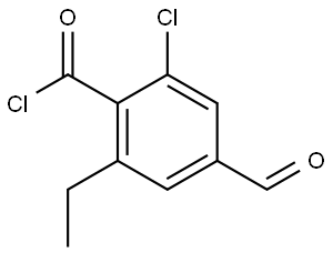 2-Chloro-6-ethyl-4-formylbenzoyl chloride 结构式