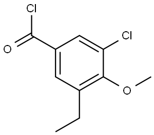 3-Chloro-5-ethyl-4-methoxybenzoyl chloride 结构式
