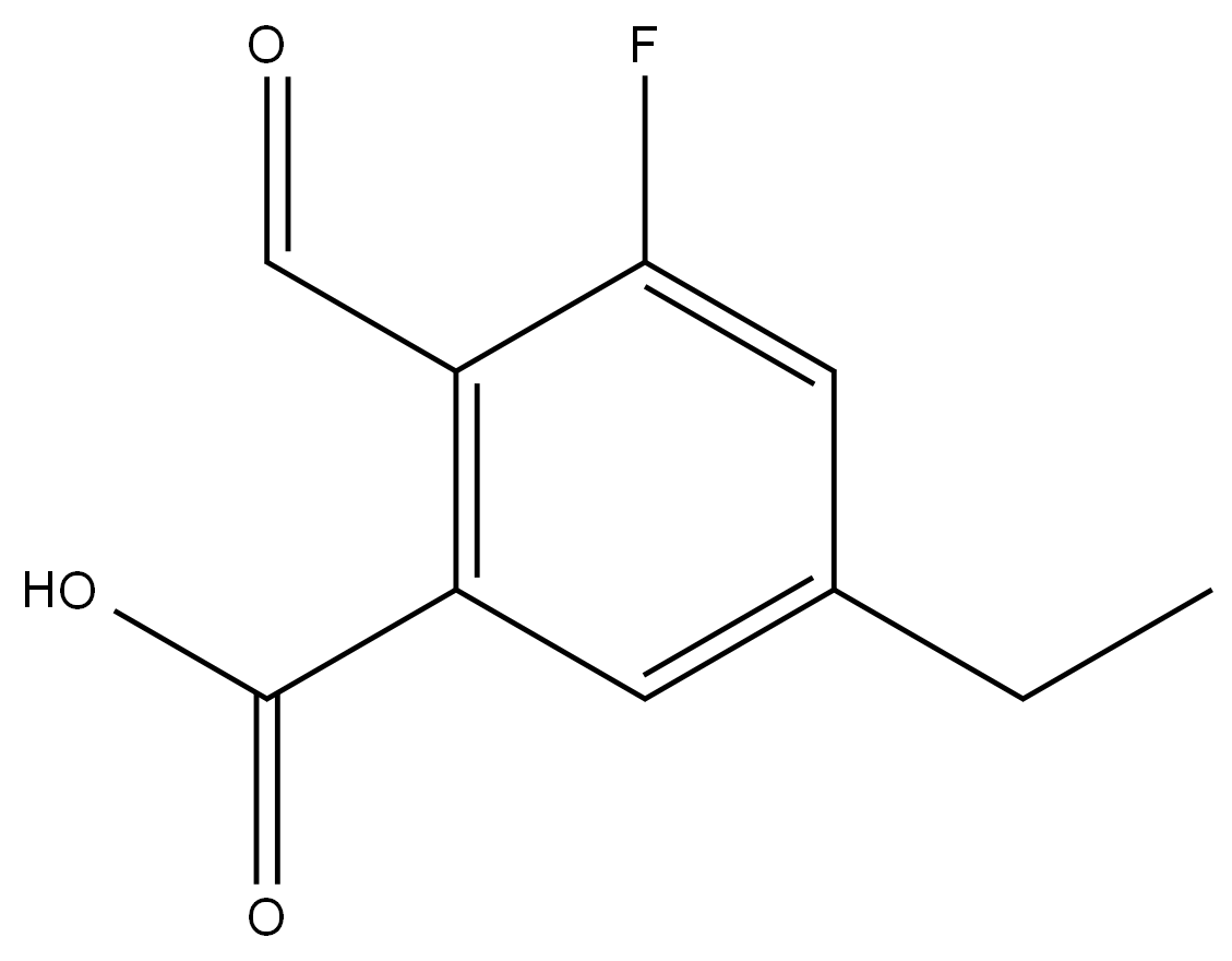5-ethyl-3-fluoro-2-formylbenzoic acid 结构式