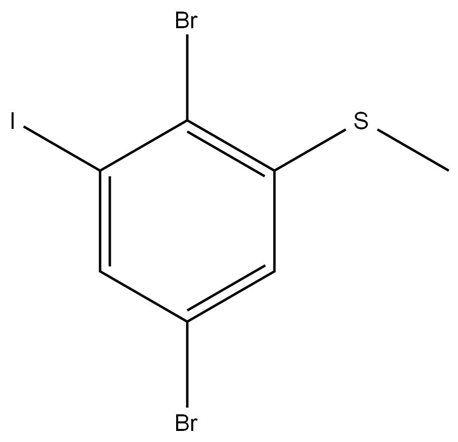 2,5-Dibromo-1-iodo-3-(methylthio)benzene 结构式