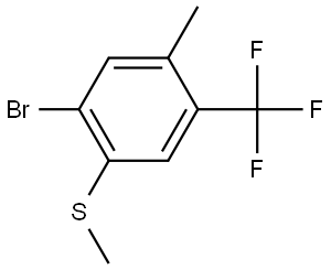 1-Bromo-5-methyl-2-(methylthio)-4-(trifluoromethyl)benzene 结构式