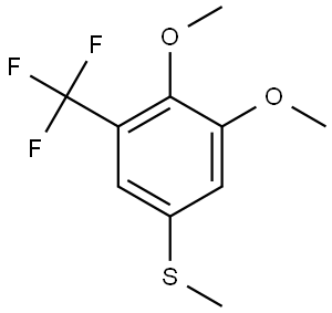 1,2-Dimethoxy-5-(methylthio)-3-(trifluoromethyl)benzene 结构式